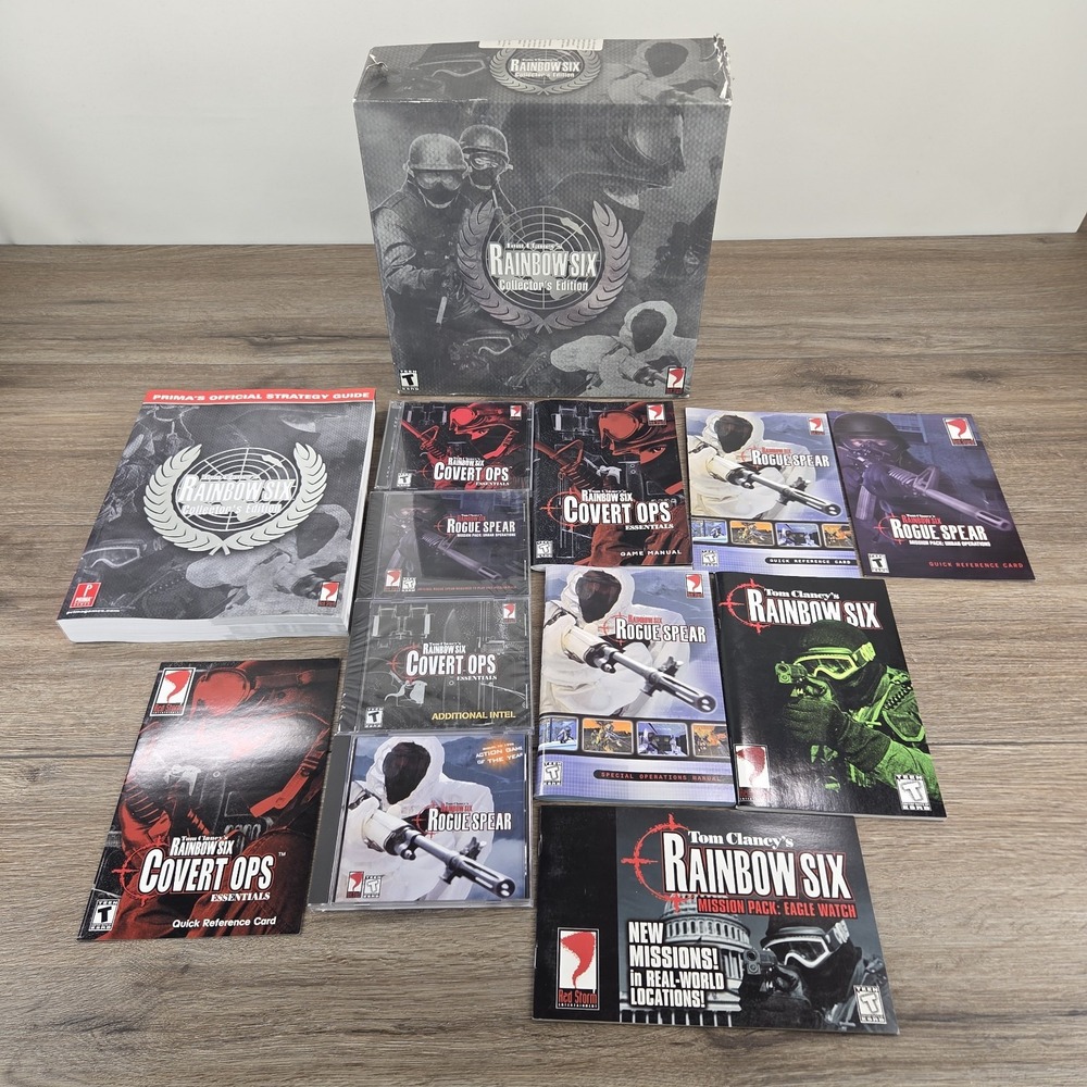 Tom Clancy's Rainbow Six Collector's Edition PC 2000 w/ 2 Sealed Discs